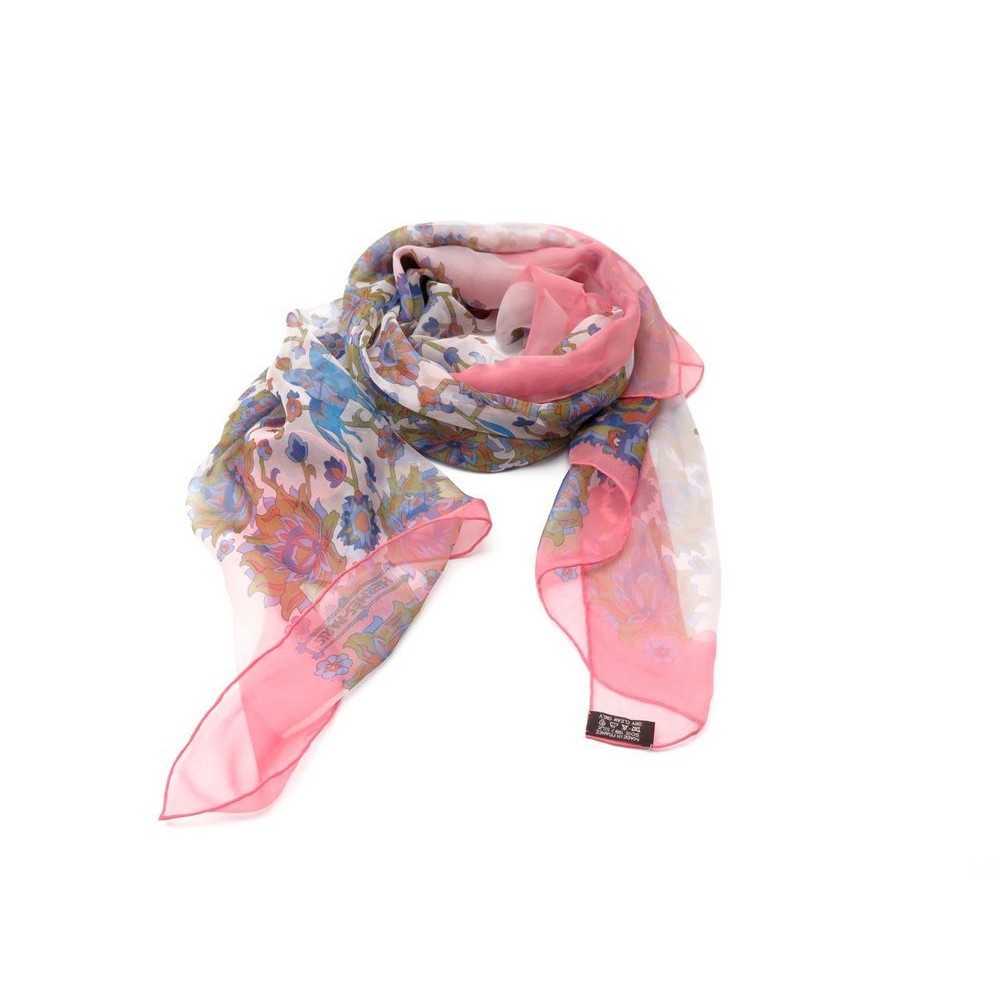 foulard hermes etole en mousseline de soie rose
