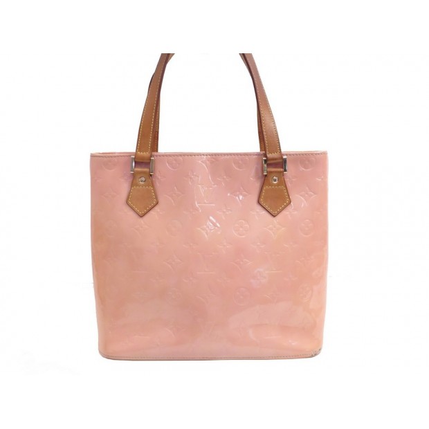 SAC A MAIN LOUIS VUITTON HOUSTON CUIR MONOGRAM VERNIS ROSE HAND BAG PURSE 1500€