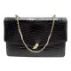 VINTAGE SAC A MAIN MORABITO PORTE EPAULE EN CUIR DE CROCODILE NOIR BLACK PURSE