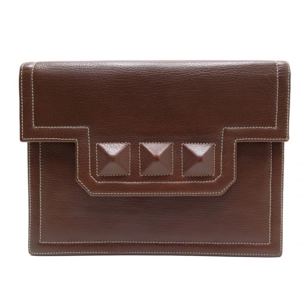 POCHETTE A MAIN YVES SAINT LAURENT MARRON 