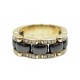 BAGUE CHANEL ULTRA MOYEN MODELE T 54 EN CERAMIQUE DIAMANT & OR JAUNE RING 4150€