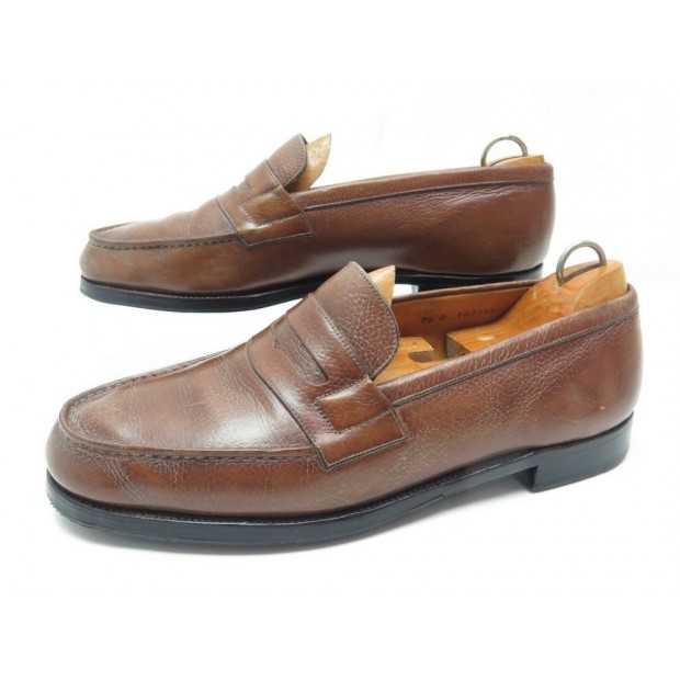 VINTAGE CHAUSSURES JM WESTON MOCASSINS 180 7.5D 42 CUIR GRAINE + EMBAUCHOIR 590€