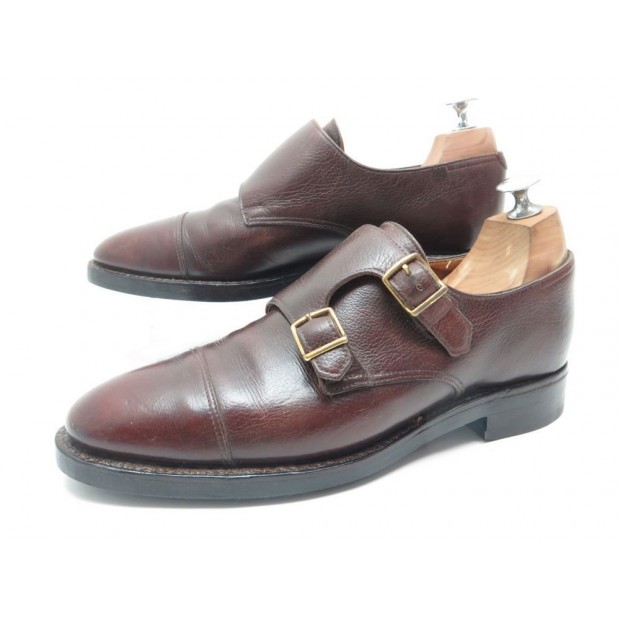 CHAUSSURES JOHN LOBB WILLIAM BI BOUCLE 5.5E 40 CUIR GRAINE MARRON 