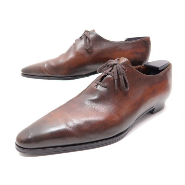 CHAUSSURES BERLUTI PIERCING GALET RICHELIEU 11 45 CUIR EMBAUCHOIRS SHOES 1670€