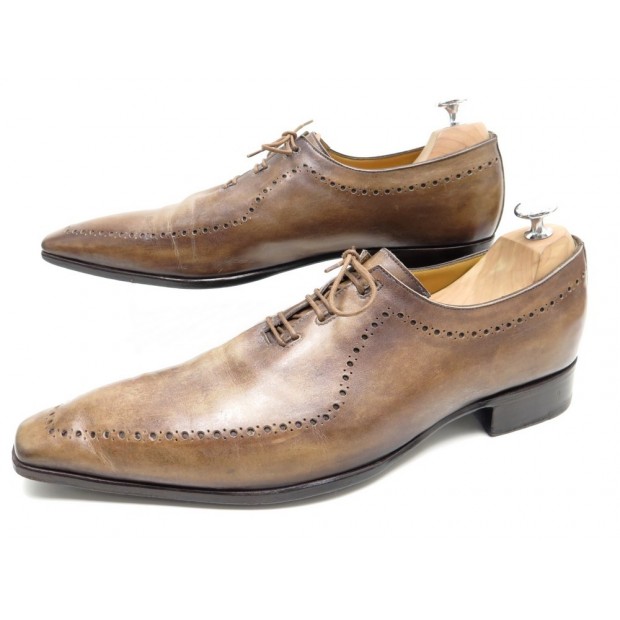 CHAUSSURES GERARD SENE RICHELIEU 3 OEILLETS 9 43 CUIR PATINE POCHON BERLUTI 665€