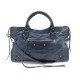 SAC A MAIN BALENCIAGA CLASSIC CITY MEDIUM 115748 CUIR BLEU HAND BAG 1560