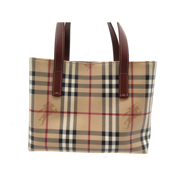 SAC A MAIN BURBERRY CABAS TARTAN 26 CM 