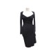 ROBE + BUSTIER LOUIS VUITTON TAILLE 38 M EN LAINE NOIRE BLACK WOOL DRESS 3500€