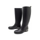 NEUF BOTTES VUITTON STANDARD FLAT CAVALIERES 38 CUIR NOIR GRAINE 