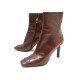 CHAUSSURES LOUIS VUITTON 38.5 BOTTINES CUIR MARRON BROWN LEATHER LOW BOOTS 950€