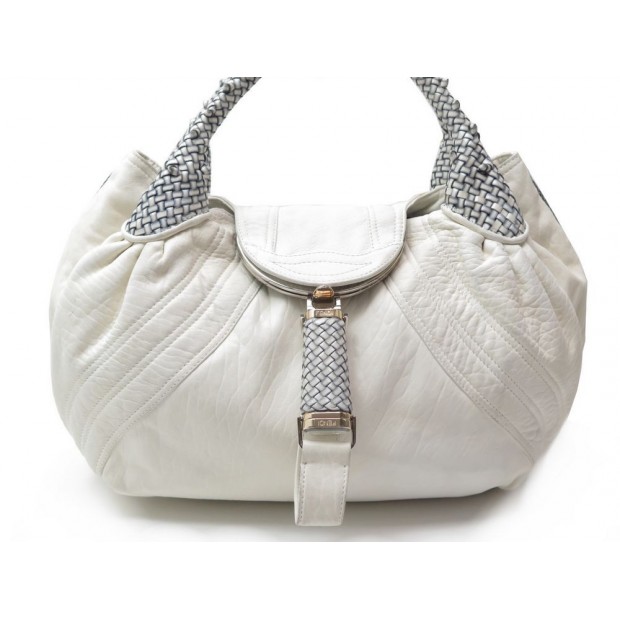 SAC A MAIN FENDI SPY CUIR BLANC 