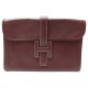 NEUF SAC A MAIN HERMES JIGE PM POCHETTE EN CUIR EPSOM MARRON MEIL CLUTCH 2000€