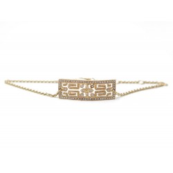 NEUF BRACELET DJULA DENTELLE T 13 A 17CM EN OR JAUNE 70 DIAMANTS 0.35CT 1795€