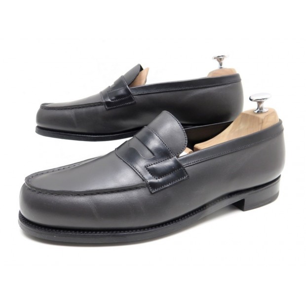 NEUF MOCASSINS JM WESTON 180 8.5D 42.5 EN CUIR GRIS COLLECTION PARTICULIERE 580€