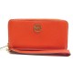 PORTEFEUILLE MICHAEL KORS FULTON LARGE 35F4GFTE3L EN CUIR GRAINE ORANGE 180€