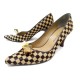 NEUF CHAUSSURES LOUIS VUITTON 39 ESCARPINS CUIR DE POULAIN DAMIER COURT SHOES 