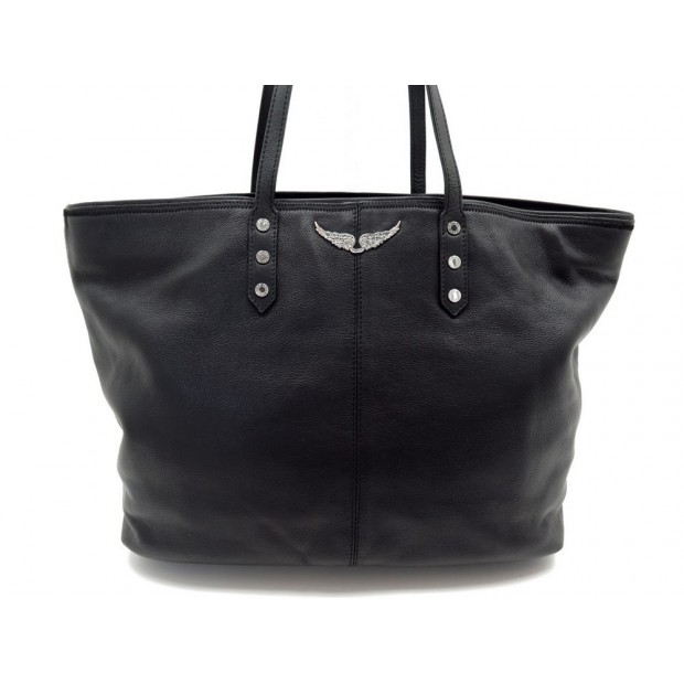 NEUF SAC A MAIN ZADIG & VOLTAIRE MICK BAG 74050 CABAS EN CUIR NOIR PURSE 330€