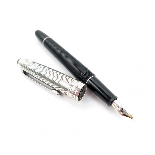 STYLO A PLUME MONTBLANC MEISTERSTUCK SOLITAIRE DOUE ARGENT GRAIN D ORGE PEN 770€