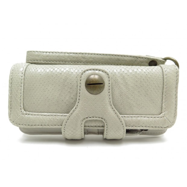 NEUF PORTEFEUILLE GERARD DAREL COMPAGNON SAINT GERMAIN 24H EN CUIR PYTHON GRIS