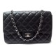 NEUF SAC A MAIN CHANEL GRAND CLASSIQUE TIMELESS CC CUIR CAVIAR NOIR ARGENT 4990€