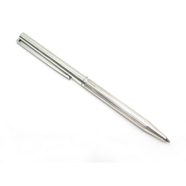 STYLO BILLE ST DUPONT CLASSIQUE EN METAL ARGENTE BALLPOINT PEN SILVER 220€