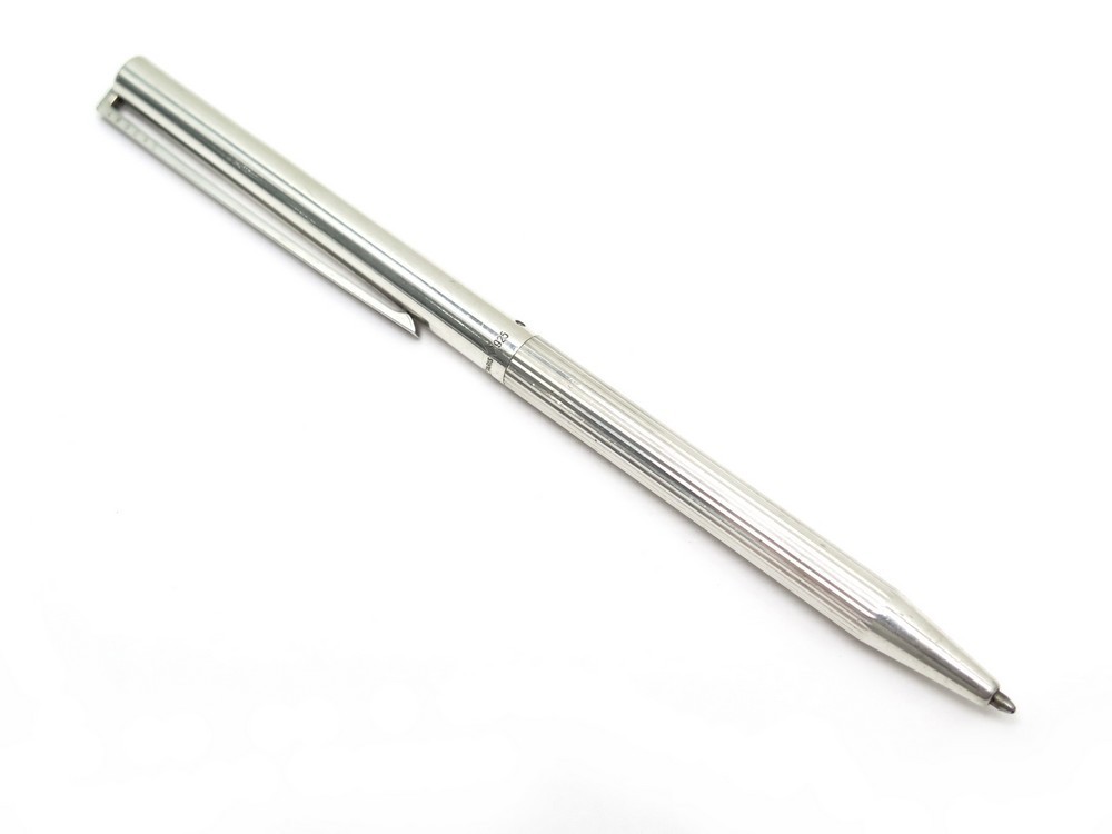 Stylo Dupont Paris - Bille/Roller Argenté - Modèle P587 - Occasion
