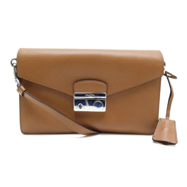 NEUF SAC A MAIN PRADA BN0924 BANDOULIERE EN CUIR SAFFIANO CARAMEL HAND BAG 1600€