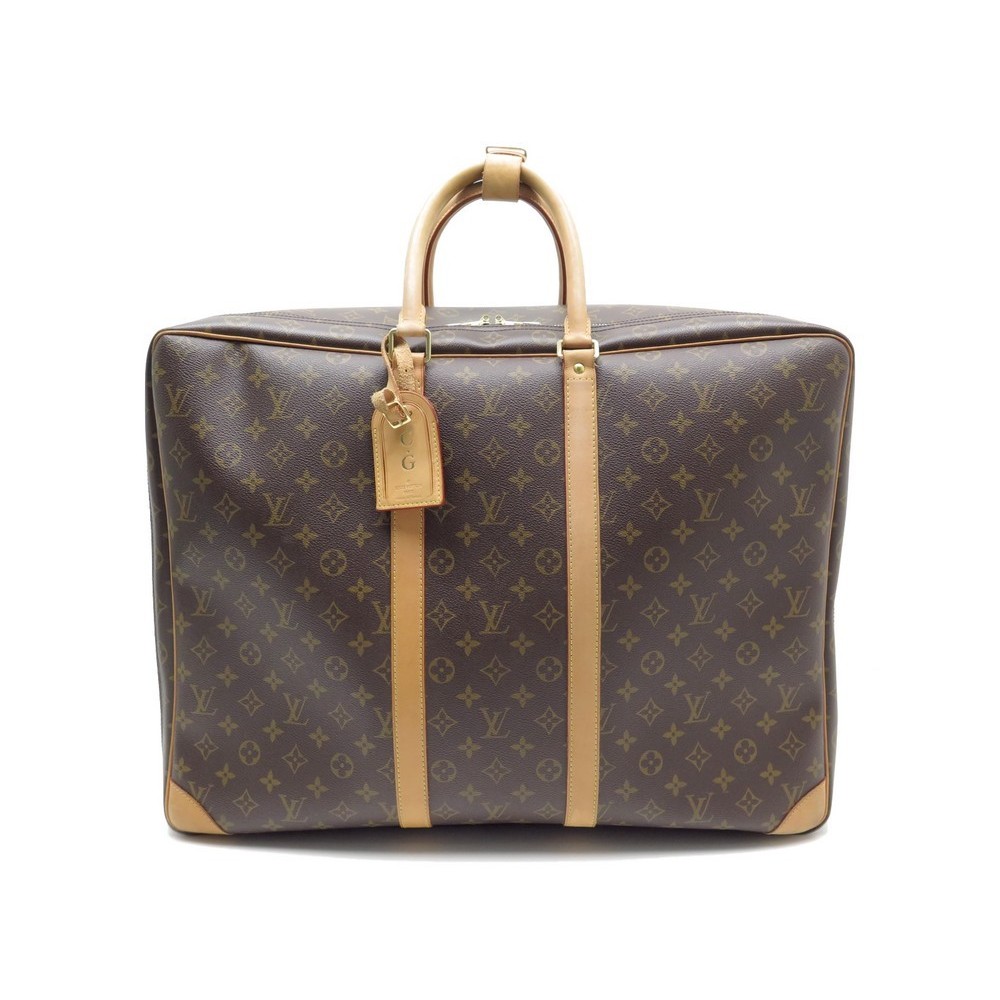 valise sirius 55 cm louis vuitton en toile monogram et cuir naturel, RvceShops Revival