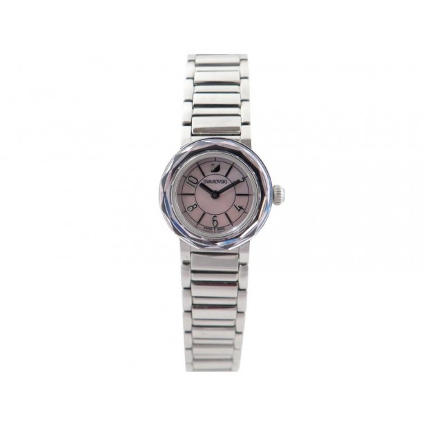 MONTRE SWAROVSKI 999970 QUARTZ 24 MM ACIER CRISTAL ROSE CRYSTAL STEEL WATCH 349€