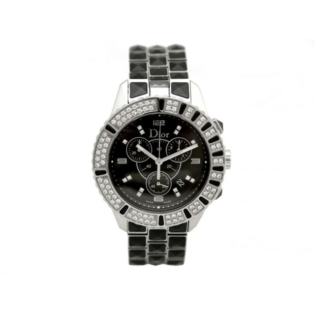 MONTRE CHRISTIAN DIOR CD11431CM001 CERAMIQUE NOIR & DIAMANTS 