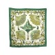 FOULARD HERMES BELLE EPOQUE 1967 EN SOIE VERTE CARRE 90 CM SILK SCARF GREEN 360€