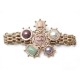 NEUF BRACELET CHANEL ETOILES PERLES & STRASS CHAINE PRINCESSE EN METAL DORE 840€