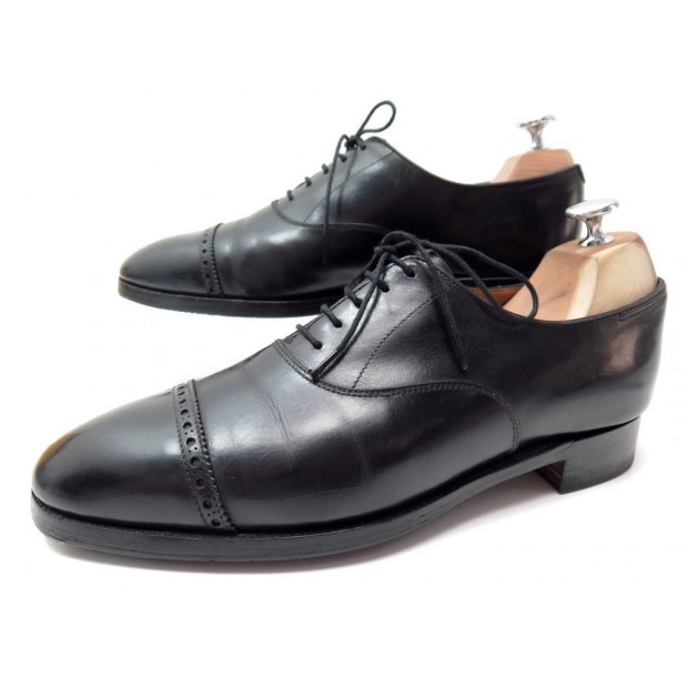 CHAUSSURES JOHN LOBB DOMINGO 6.5E 40.5 RICHELIEUX EN CUIR NOIR BLACK SHOES 1370€