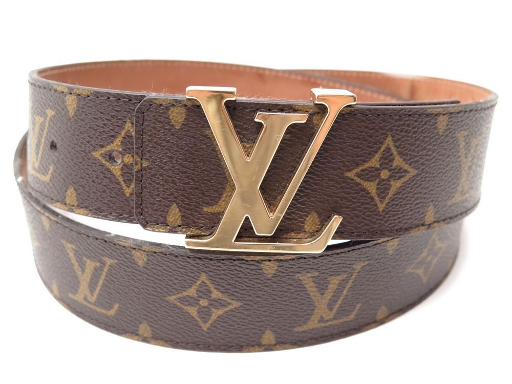 Ceinture Louis Vuitton Initiales pour homme en toile damier