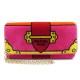 NEUF PORTEFEUILLE PRADA 1MH019 VELOURS FUSHIA PORTE MONNAIE POCHETTE WALLET 850€