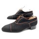 CHAUSSURES YVES SAINT LAURENT 9.5 43.5 RICHELIEU EN TOILE NOIRE BLACK SHOES 595€