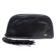 NEUF SAC POCHETTE A MAIN LANCEL EN CUIR D'AGNEAU NOIR MIROIR CLUTCH HAND BAG