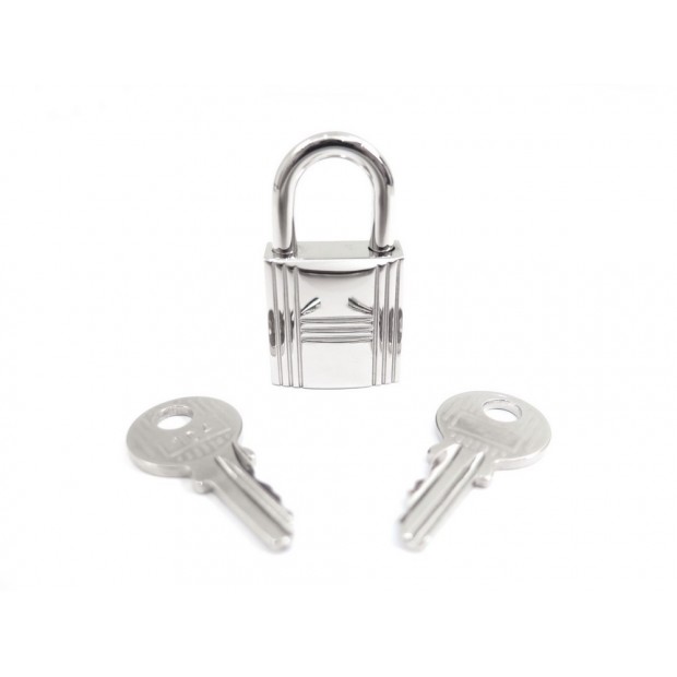 CADENAS HERMES H 2 CLES 104 POUR SAC KELLY BIRKIN EN ACIER PALLADIE PADLOCK