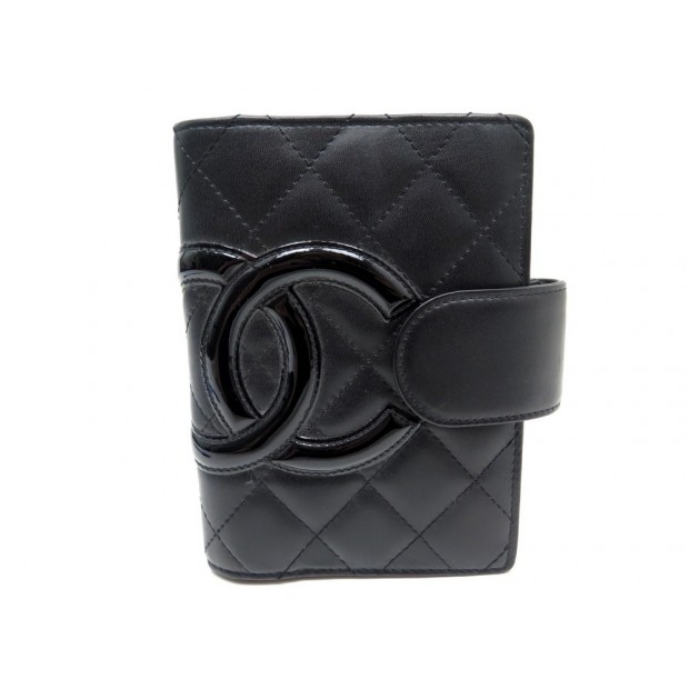 NEUF PORTE AGENDA CHANEL CAMBON EN CUIR NOIR REPERTOIRE DIARY HOLDER 445€