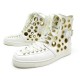 CHAUSSURES CHRISTIAN LOUBOUTIN ALFIBULLY 40.5 BASKETS CUIR BLANC SNEAKERS 1615€
