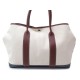 SAC A MAIN HERMES GARDEN PARTY TOILE ET CUIR 