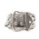 BRACELET HERMES BOUCLE SELLIER T 16 17 GOURMETTE CHAINE 5 MAILLONS ARGENT SILVER