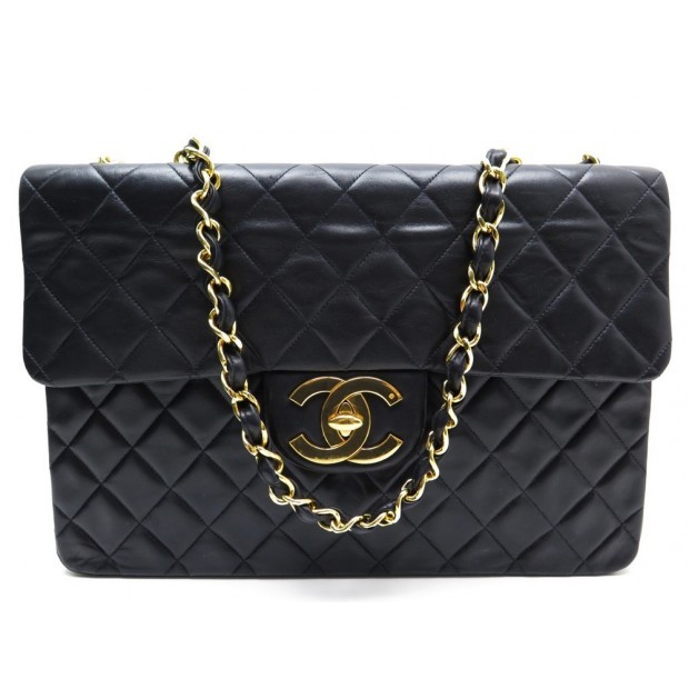  SAC A MAIN CHANEL TIMELESS JUMBO GM 34 CM CUIR MATELASSE HAND BAG PURS 