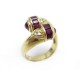  BAGUE OR DIAMANT ET RUBIS 7.8 Gr 