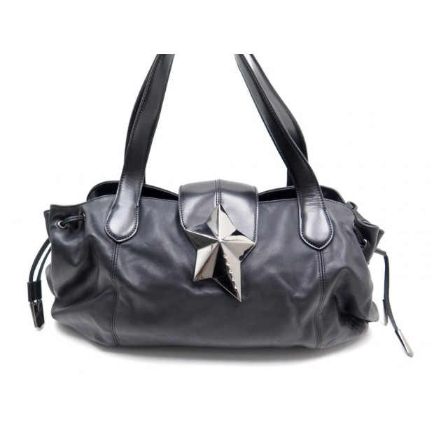 SAC A MAIN THIERRY MUGLER ZENITH 8 44 CM CUIR NOIR LEATHER HAND BAHG PURSE 160€