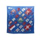 FOULARD HERMES PAVOIS PHILIPPE LEDOUX CARRE SOIE BLEU BOITE BLUE SILK SARF 360€