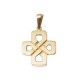 PENDENTIF POIRAY CROIX OR JAUNE 18 KT 