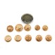 NEUF LOT DE 11 BOUTONS CHANEL LOGO CC EN METAL DORE & PLASTIQUE SET OF BUTTONS