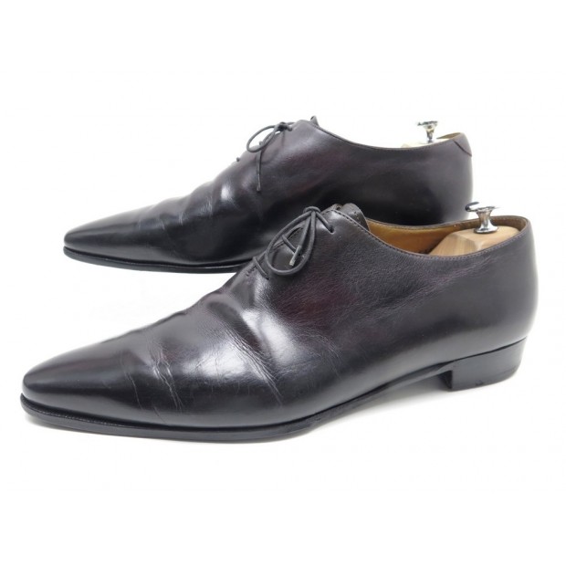 CHAUSSURES BERLUTI ONE CUT RICHELIEU 12 46 EN CUIR PATINE PRUNE SHOES 1680€