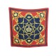 VINTAGE FOULARD HERMES CROWN 1ERE EDITION DE 1969 EN SOIE ROUGE CARRE SCARF 360€